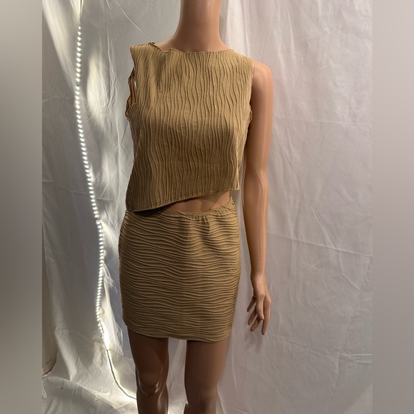 New Superdown Eleanor Skirt Set in nude asymmetrical two piece brown revolve - Picture 3 of 3